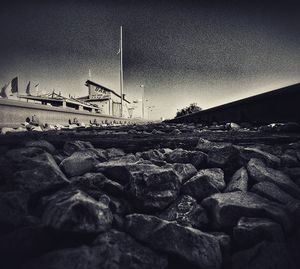 View of rocks against sky