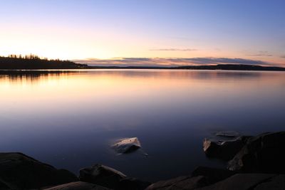 Scenic view of sea against sky during sunrise - lysaker 