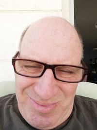 Portrait of man wearing eyeglasses