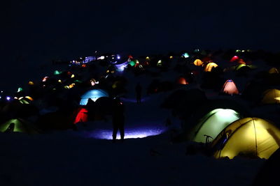 People enjoying at night