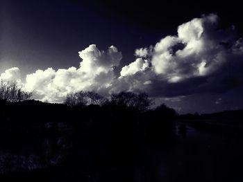 Scenic view of landscape against cloudy sky