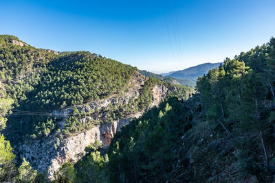 Panoramic view of landscape and mountains against sky