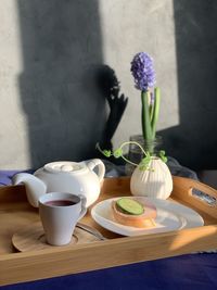 Close-up of flower in vase on table