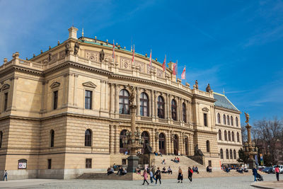 Rudolfinum a neo-renaissance style building situated on jan palach square in prague