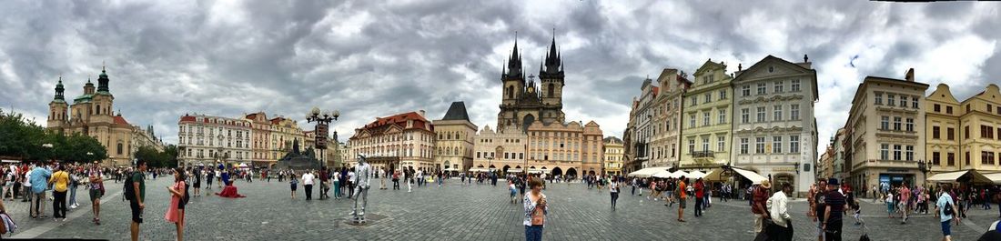 Panoramic view of cathedral against cloudy sky