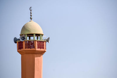 A newly built mosque minaret for calling of adhan 