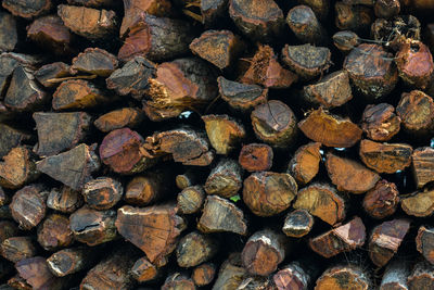Full frame shot of logs