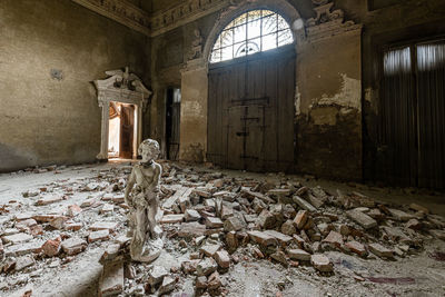 Interior of abandoned building