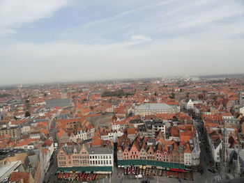 Aerial view of buildings in city