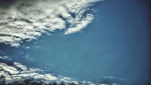 Low angle view of cloudy sky