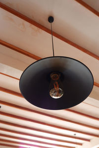 Modern chandelier in the cafe