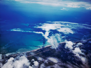 Aerial view of cloudy sky