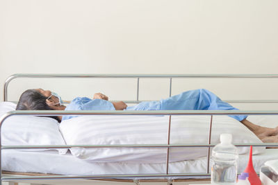 People sleeping on bed