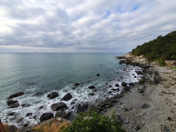 Scenic view of sea against sky