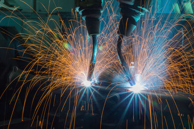 Sparks in metal industry