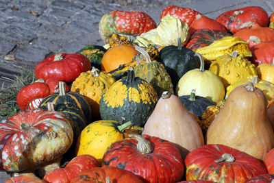 Full frame shot of pumpkins