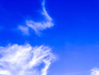 Low angle view of clouds in blue sky