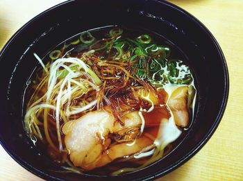 Close-up of soup in bowl