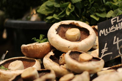 Close-up of bread for sale in market