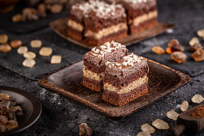 Close-up of cake on table