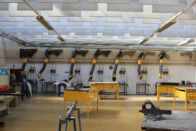 Empty seats in factory