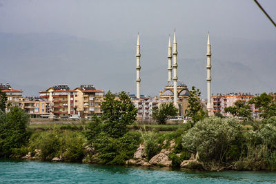 View of temple against cloudy sky