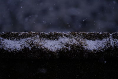 Close-up of snow covered wall