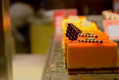 Close-up of food on table