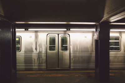 Train at railroad station