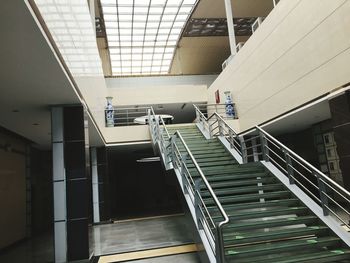 Low angle view of staircase in building