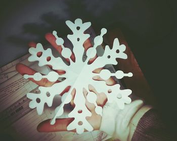 Close-up of decorations on table