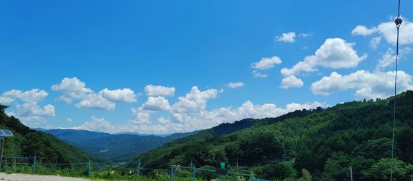 Panoramic view of landscape against sky