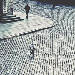 Shadow of people on wall