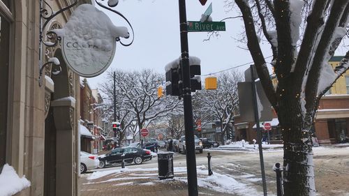 View of street in winter