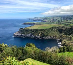 Scenic view of sea against sky