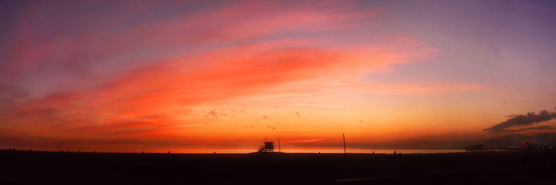 Scenic view of dramatic sky over sea