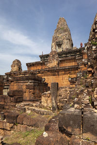 Old ruins of temple against sky