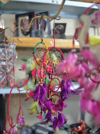 Close-up of decoration hanging outdoors