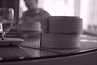 Close-up of food on table