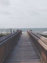 View of pier on sea