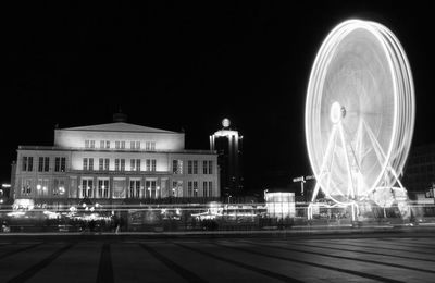 Illuminated city at night