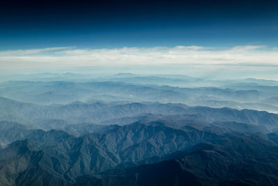 Scenic view of dramatic landscape against sky