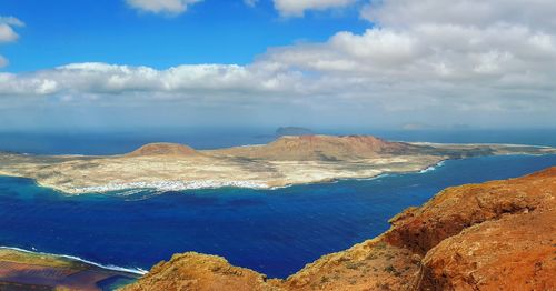 Panoramic view of beach against sky