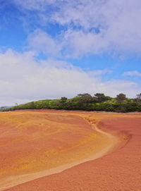 Scenic view of desert against sky