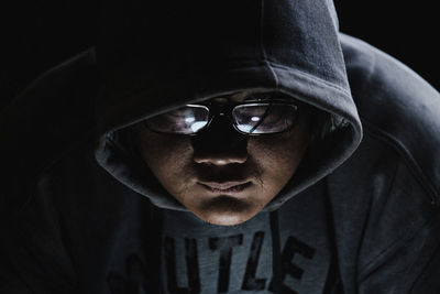 Close-up portrait of man