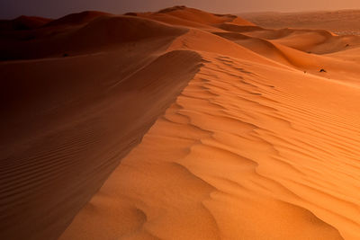 Scenic view of desert against sky