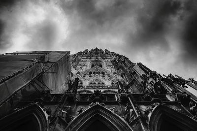 Built structure against cloudy sky