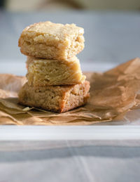 Close-up of bread on table