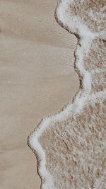 High angle view of sandy beach