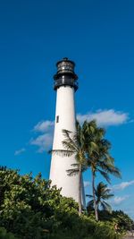 Low angle view of lighthouse against sky